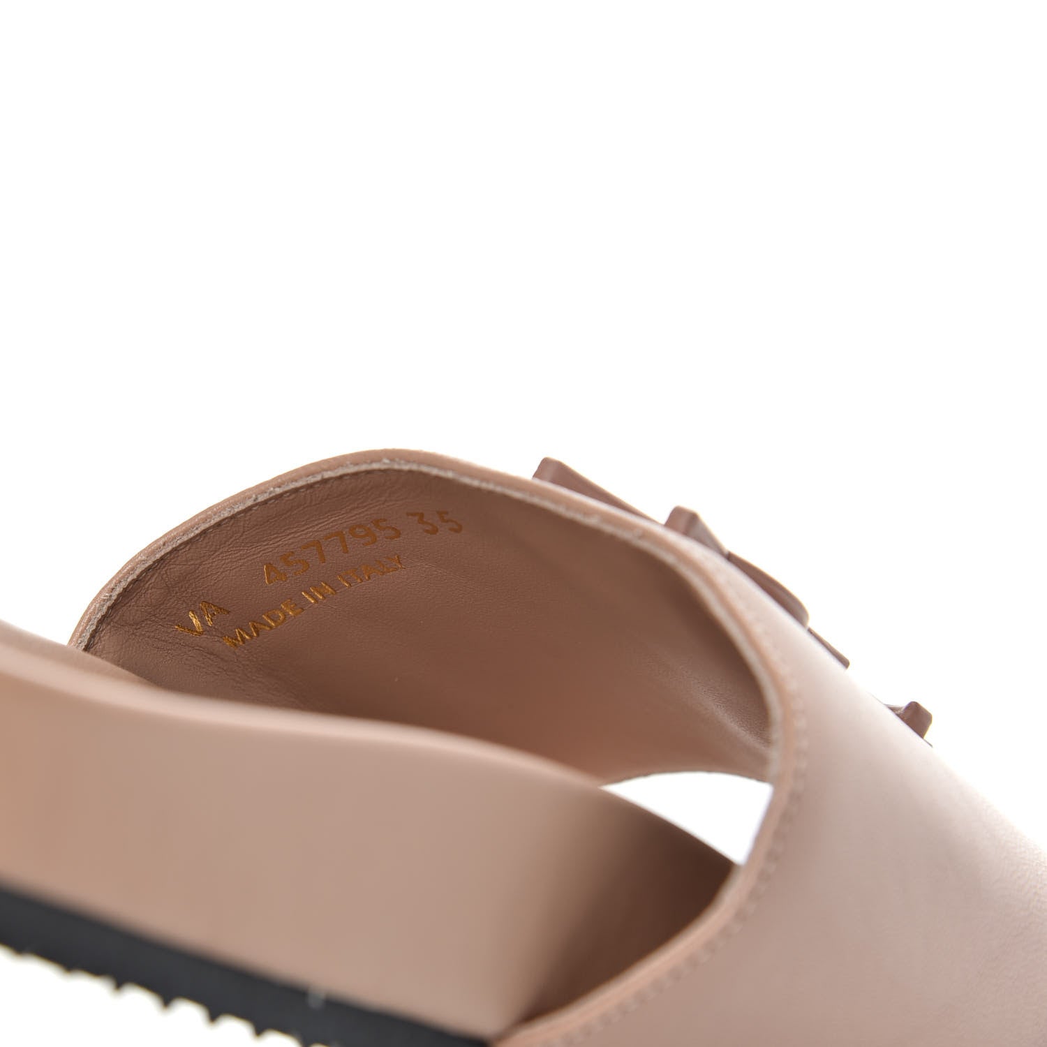 Saint Laurent Lambskin Joan Slide Sandals 35 Nude 8 of 11