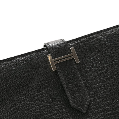 Hermes Chevre Mysore Bearn Gusset Wallet Black 7 of 11