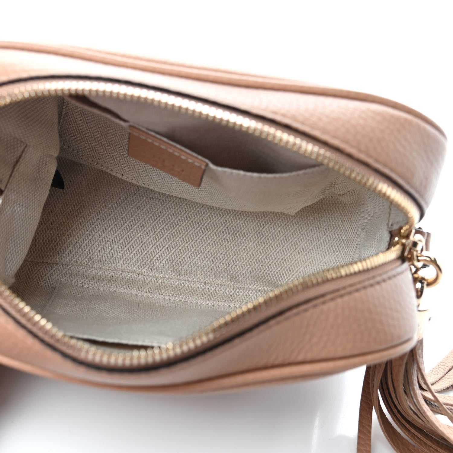 Gucci Pebbled Calfskin Small Soho Disco Bag Rose Beige 5 of 10