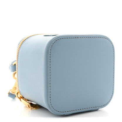 Celine Smooth Calfskin Cuir Triomphe Mini Vanity Case California Blue 4 of 11