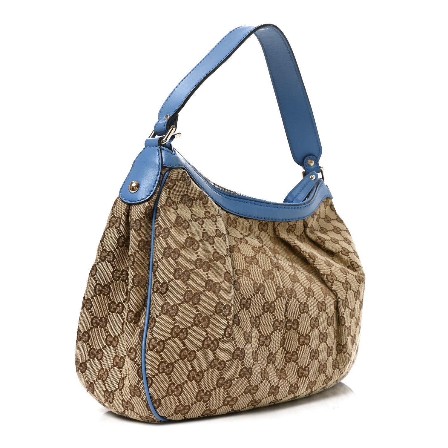 Gucci Monogram Medium Sukey Hobo Blue 3 of 10