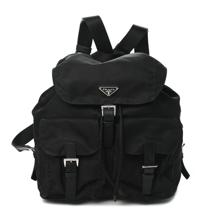 Prada Tessuto Nylon Saffiano Medium Backpack Black 1 of 8