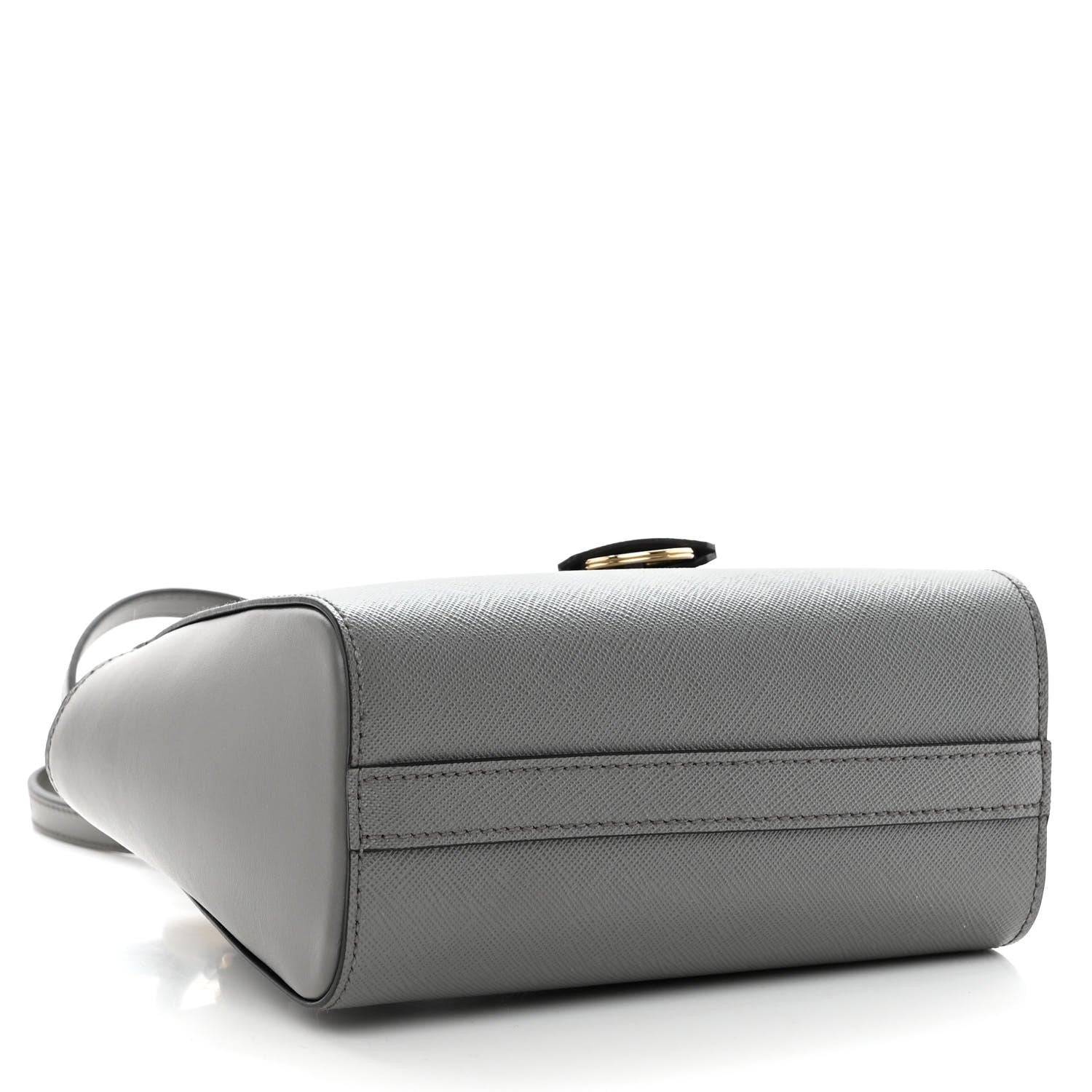 Prada Saffiano Soft Calfskin Small Zippered Crossbody Tote Marmo 4 of 9