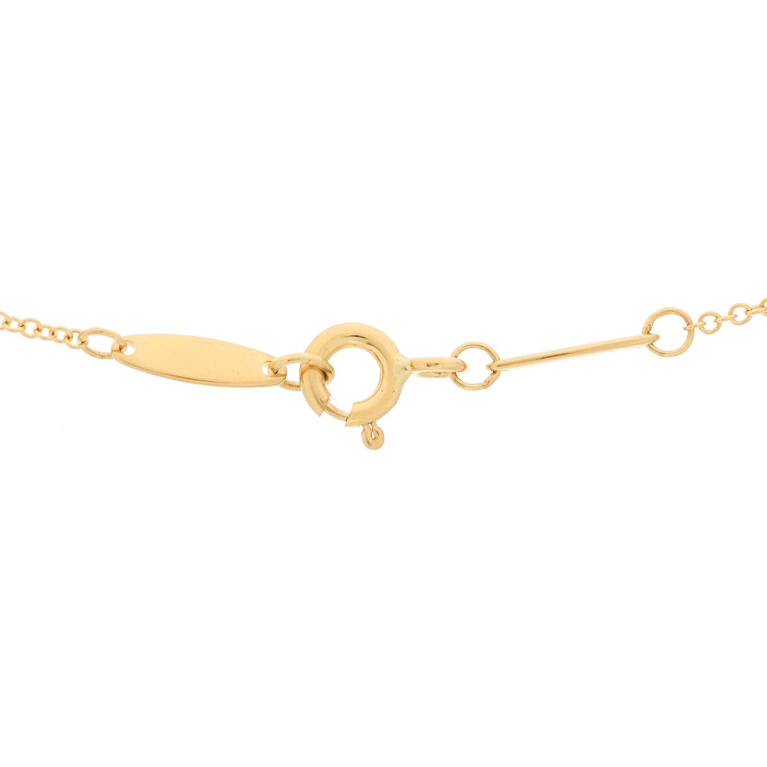 Tiffany 18K Yellow Gold Elsa Peretti Diamonds by the Yard 3 Station Necklace 4 of 5