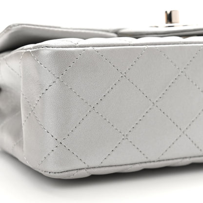 Chanel Metallic Lambskin Quilted Mini Rectangular Flap Silver 9 of 11