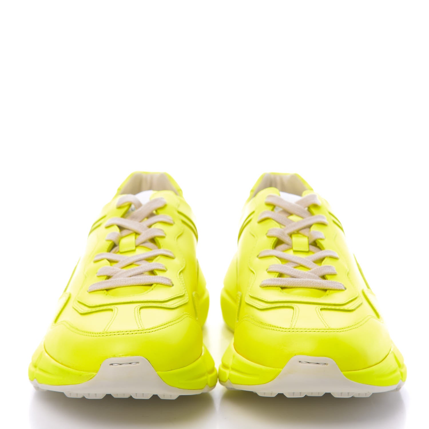 Gucci Calfskin Mens Rhyton Sneakers 10 Yellow Fluo 2 of 9