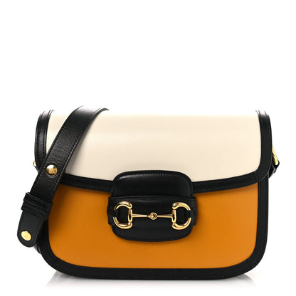 Gucci Azalea Calfskin Tri-Color Horsebit 1955 Shoulder Bag Mystic White Sun Oil Black 1 of 11