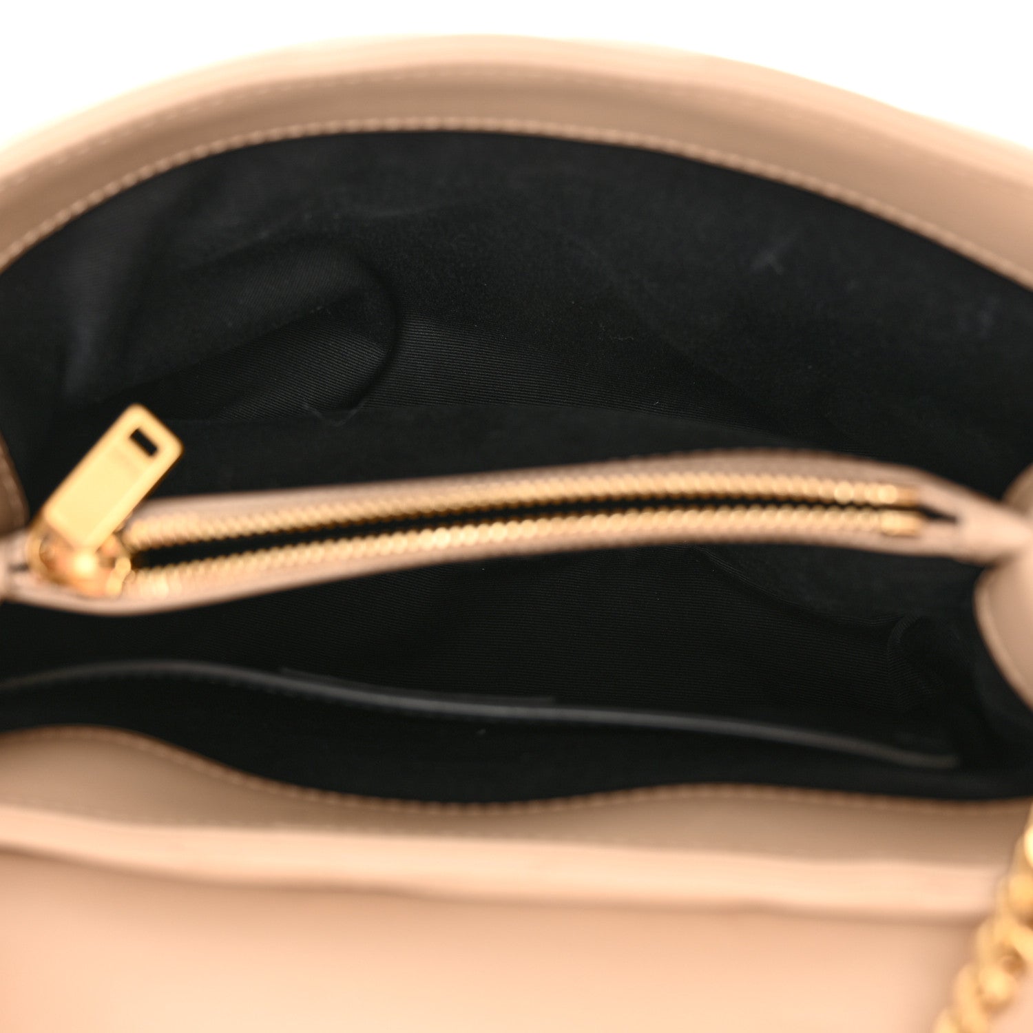 Saint Laurent Calfskin Y Quilted Monogram Small Loulou Chain Satchel Dark Beige 5 of 10