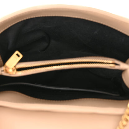 Saint Laurent Calfskin Y Quilted Monogram Small Loulou Chain Satchel Dark Beige 5 of 10