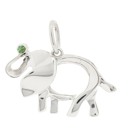 Tiffany Sterling Silver Tsavorite Save the Wild Elephant Charm 1 of 3