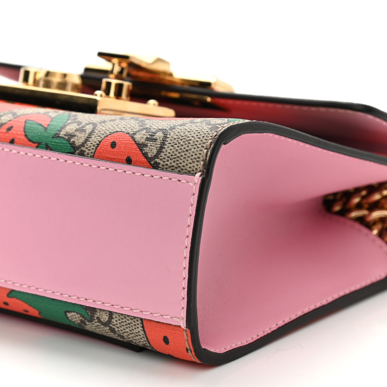 Gucci GG Supreme Monogram Strawberry Small Padlock Shoulder Bag 9 of 9