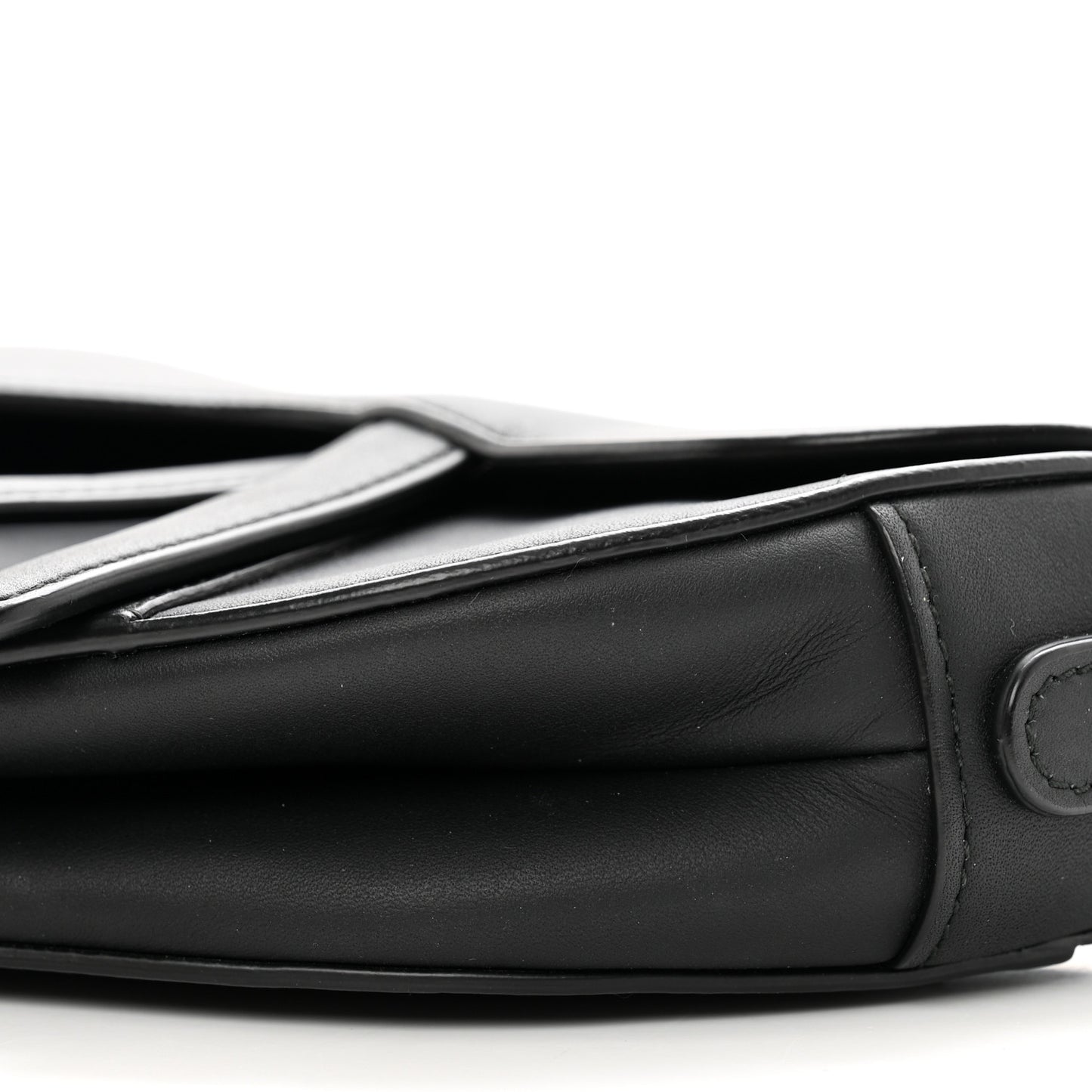 Ultra Matte Calfskin Mini Saddle Bag Black