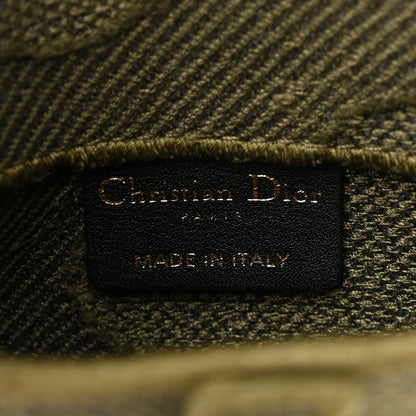 Christian Dior Canvas Embroidered Camouflage Saddle Belt Bag Green 6 of 9