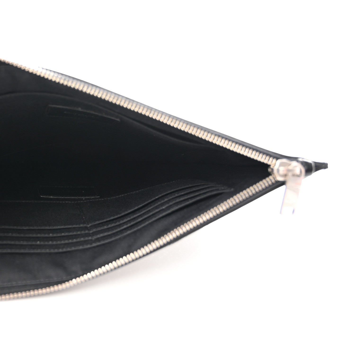 Saint Laurent Calfskin Glitter Zipped Tablet Holder Black 5 of 8