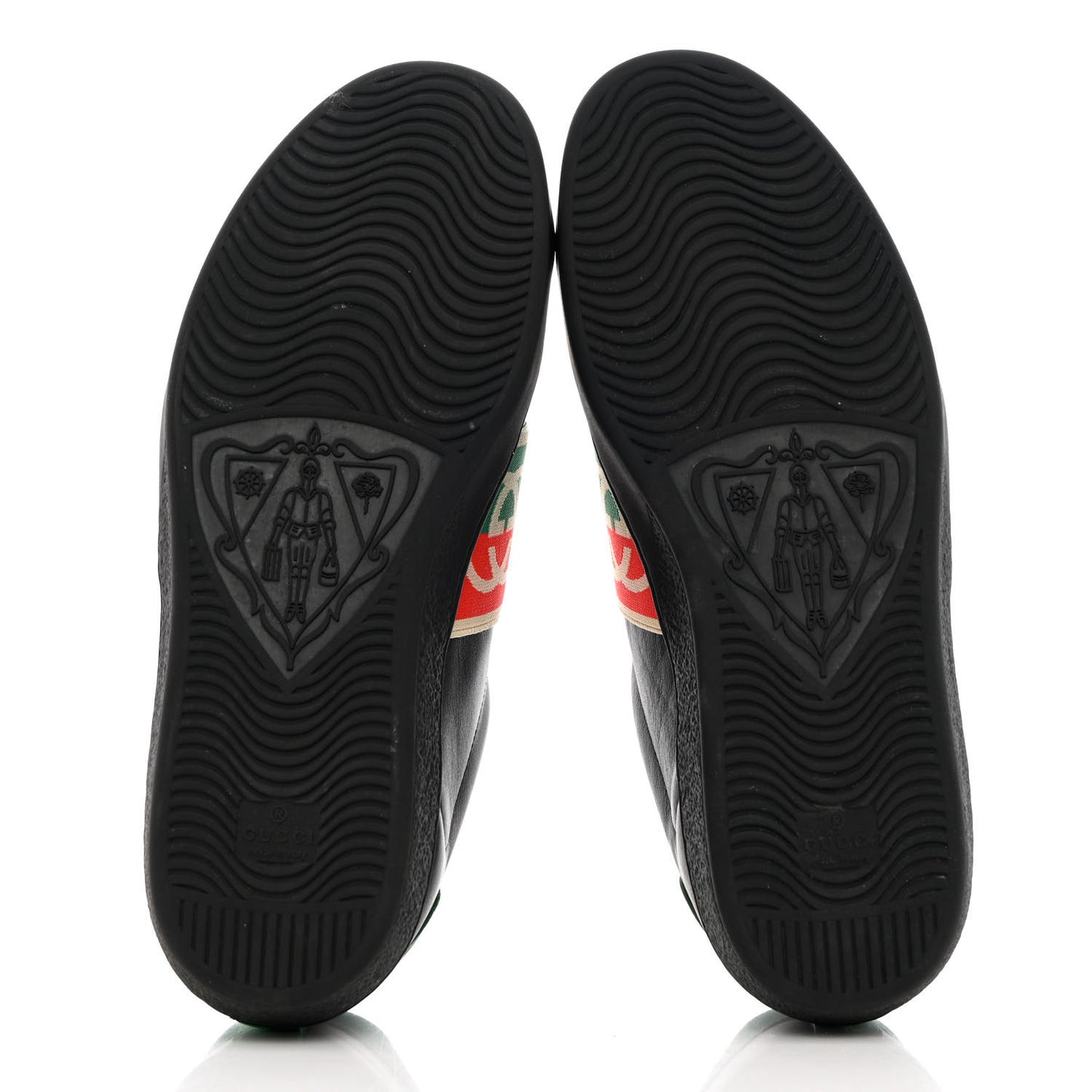 Calfskin Web Interlocking G Mens Ace Sneakers 9 Black