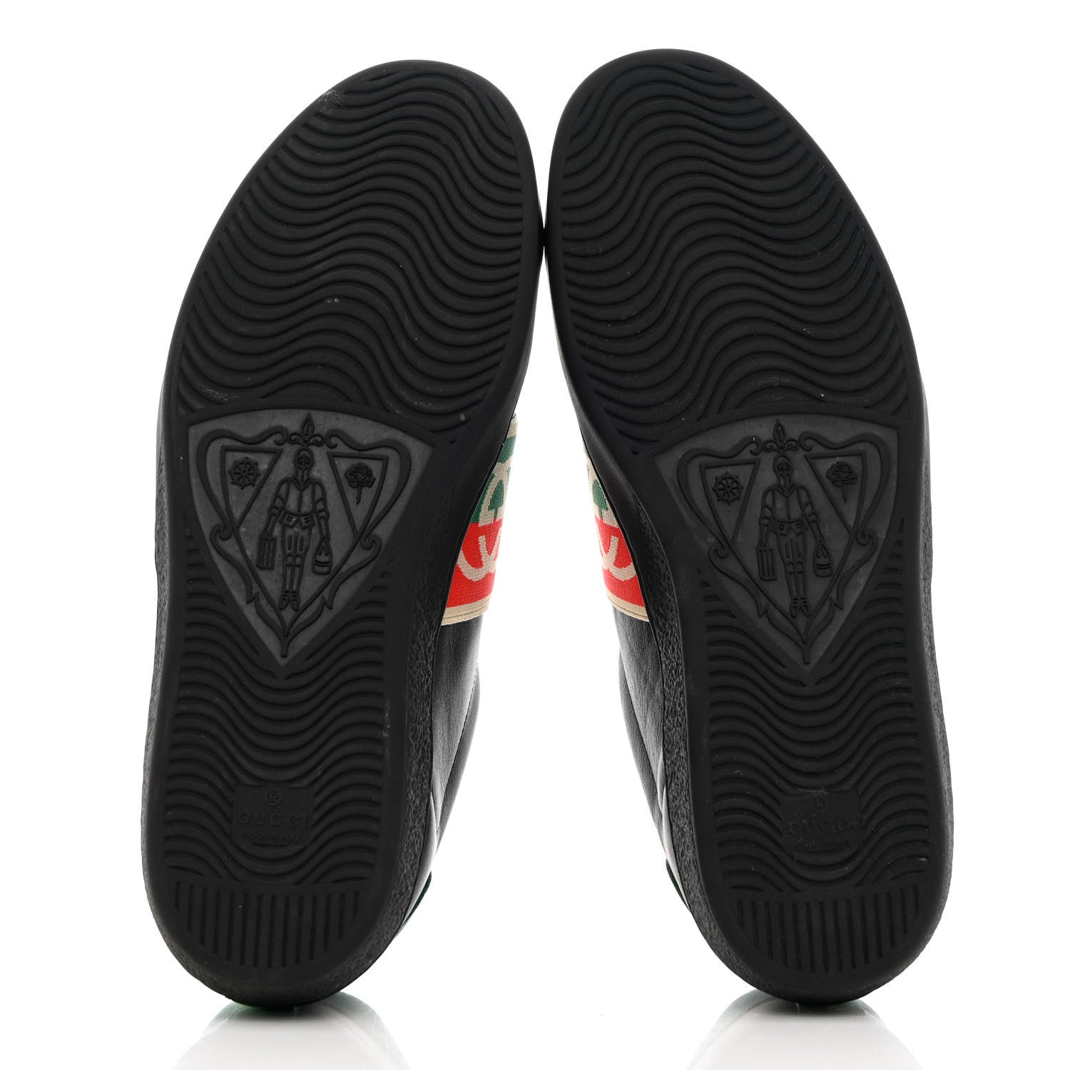Gucci Calfskin Web Interlocking G Mens Ace Sneakers 9 Black 5 of 15