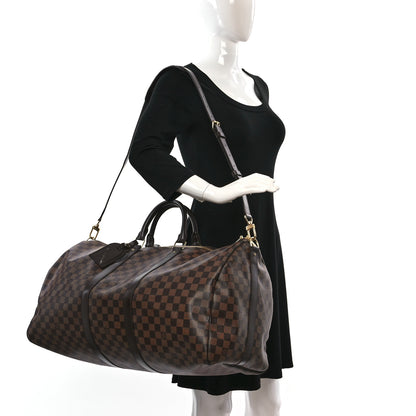 Louis Vuitton Damier Ebene Keepall Bandouliere 55 2 of 12