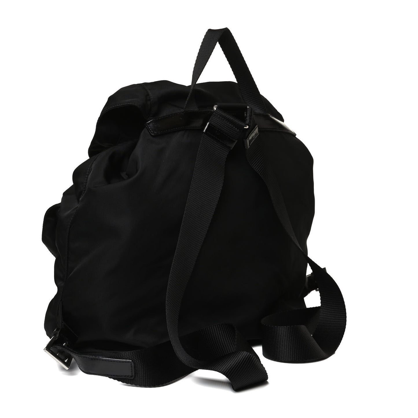 Tessuto Nylon Saffiano Medium Backpack Black