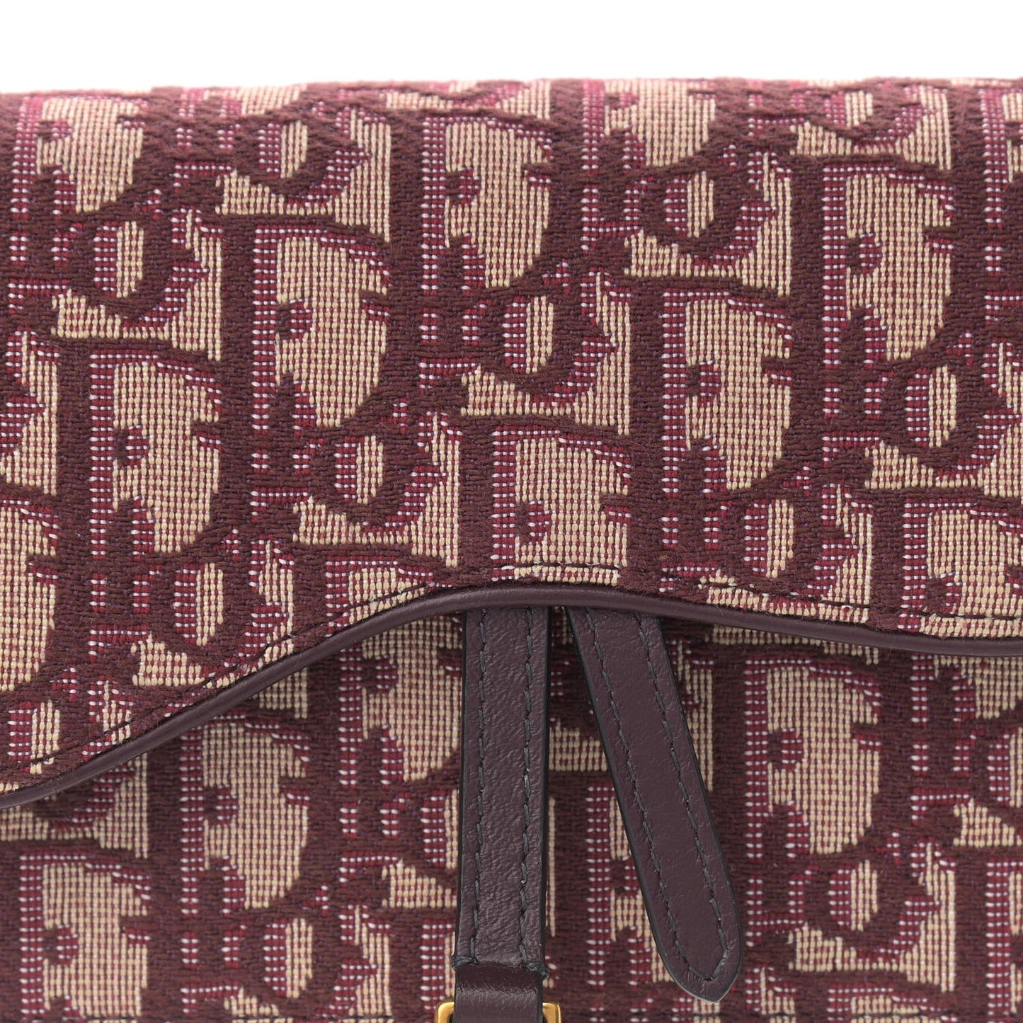 Oblique Saddle Belt Bag Bordeaux