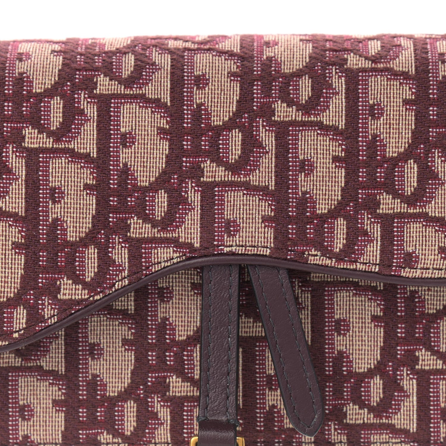 Christian Dior Oblique Saddle Belt Bag Bordeaux 7 of 9