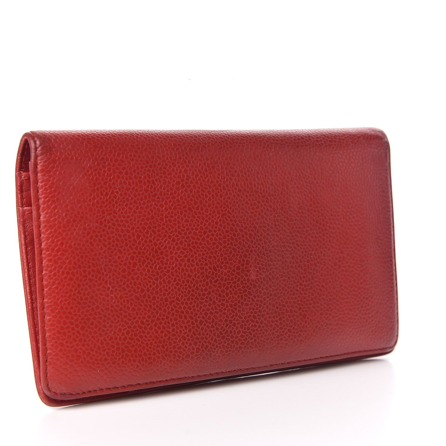 Chanel Caviar Timeless CC Yen Wallet Red 3 of 8
