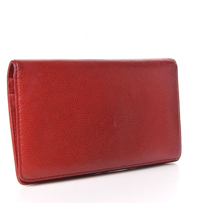 Chanel Caviar Timeless CC Yen Wallet Red 3 of 8