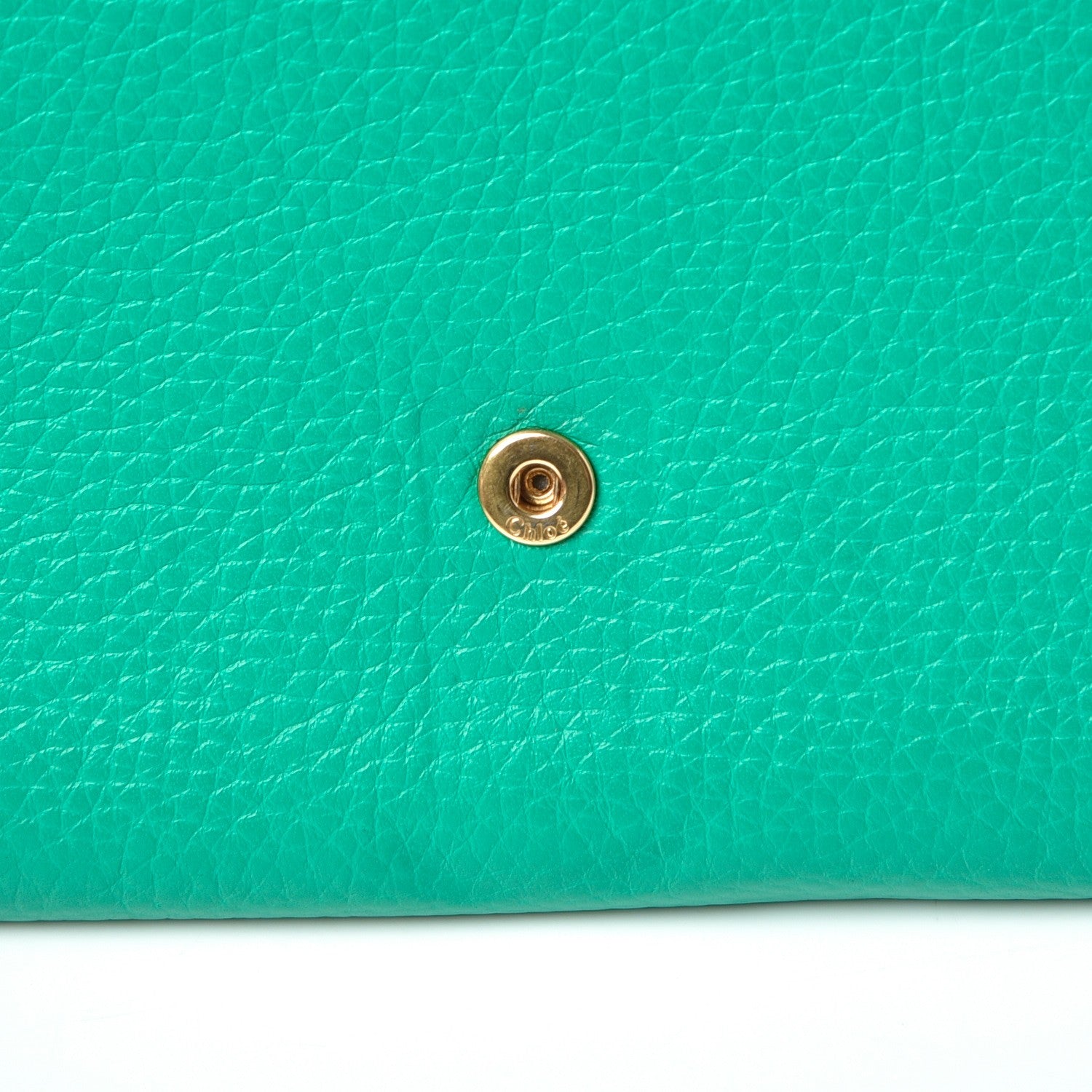 Chloe Calfskin Marcie Continental Flap Wallet Jade Green 8 of 10