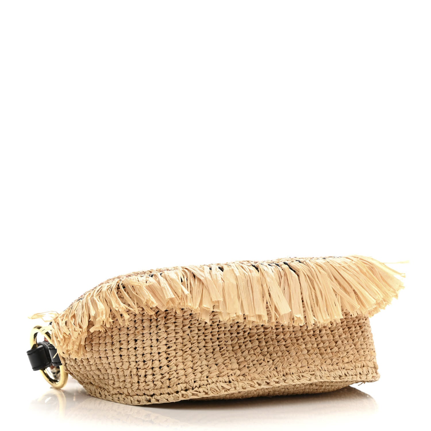 Stella McCartney Raffia Crochet Shoulder Bag Natural 4 of 9