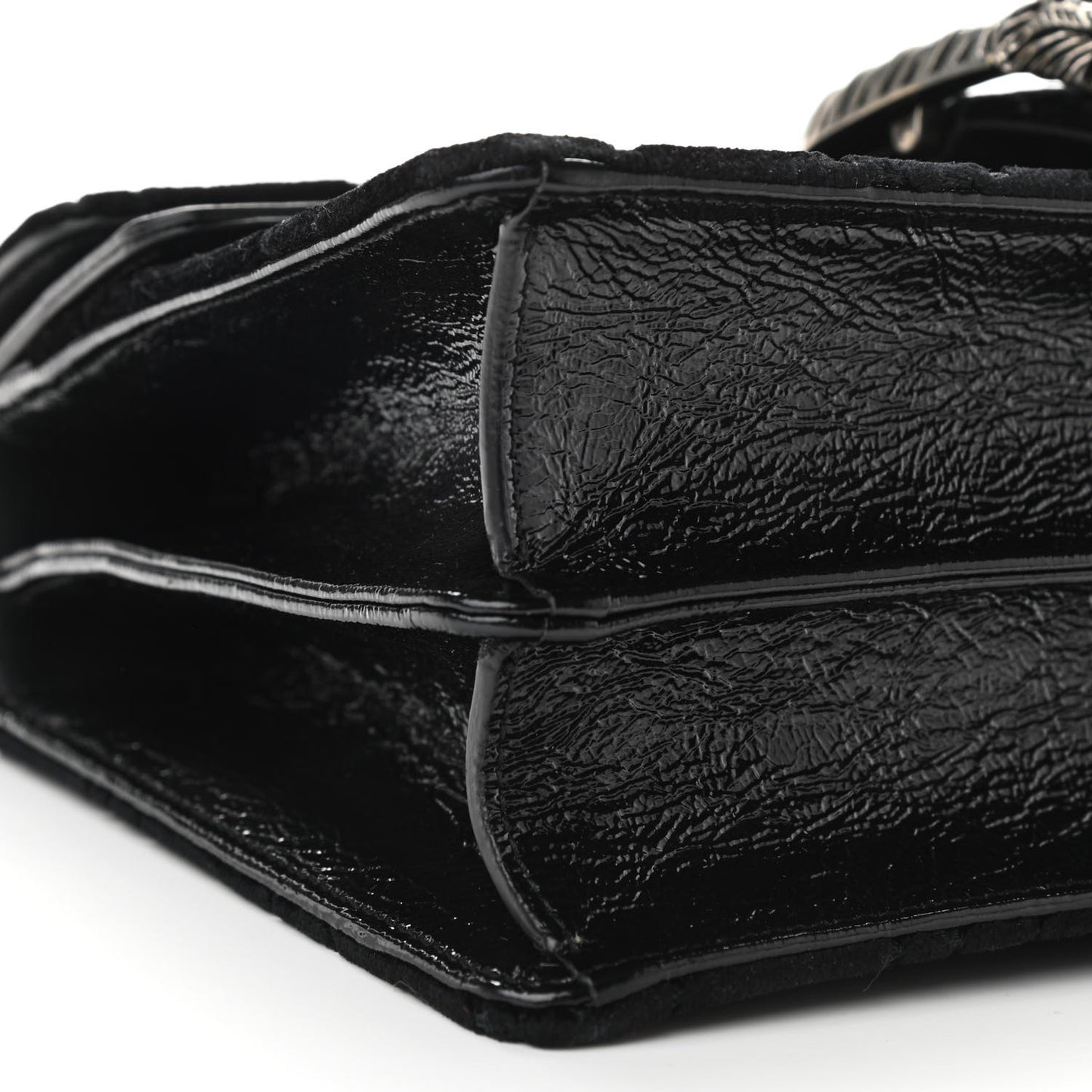 Velvet GG Monogram Small Dionysus Shoulder Bag Black