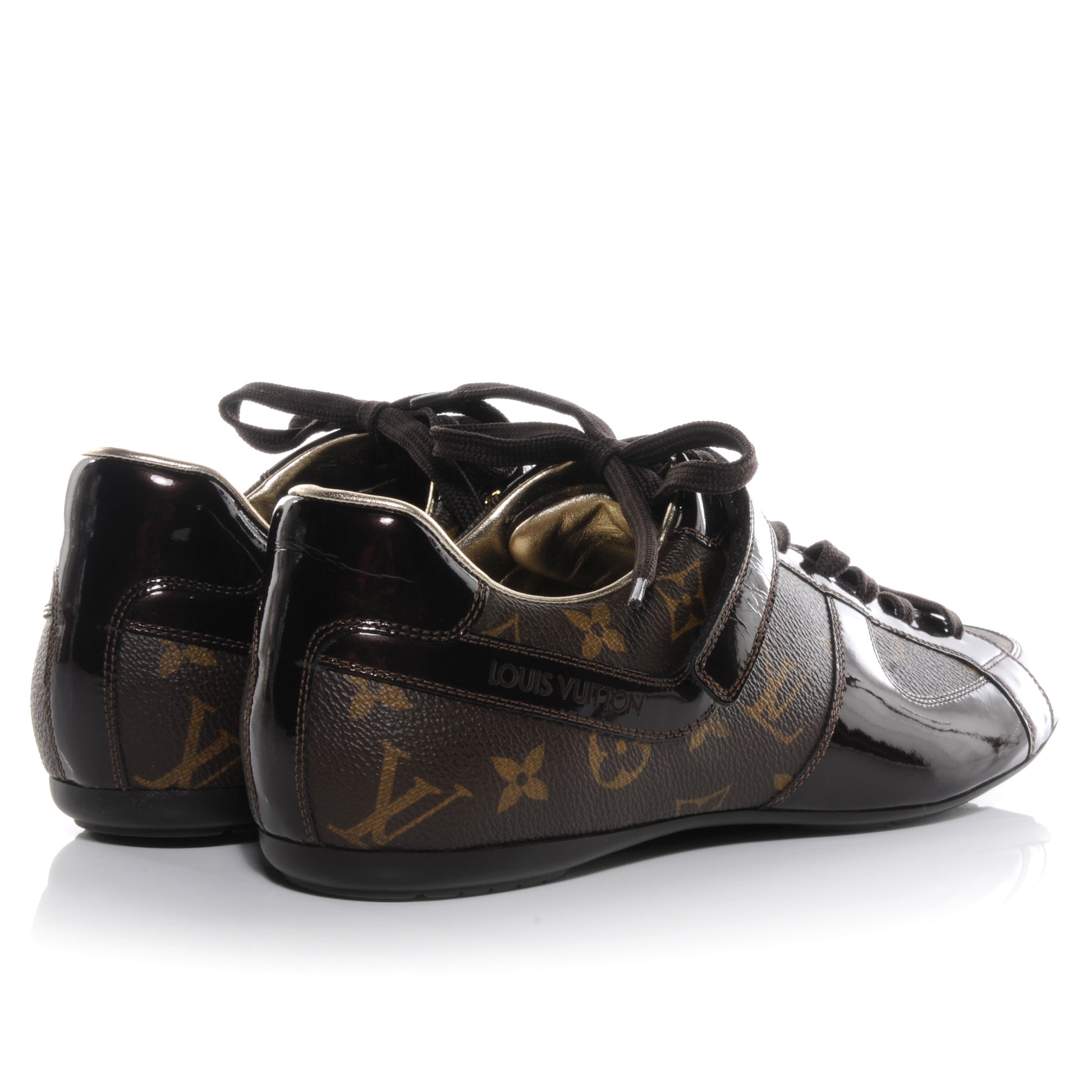 Louis Vuitton Patent Monogram Globe Trotter Sneakers 40 4 of 6