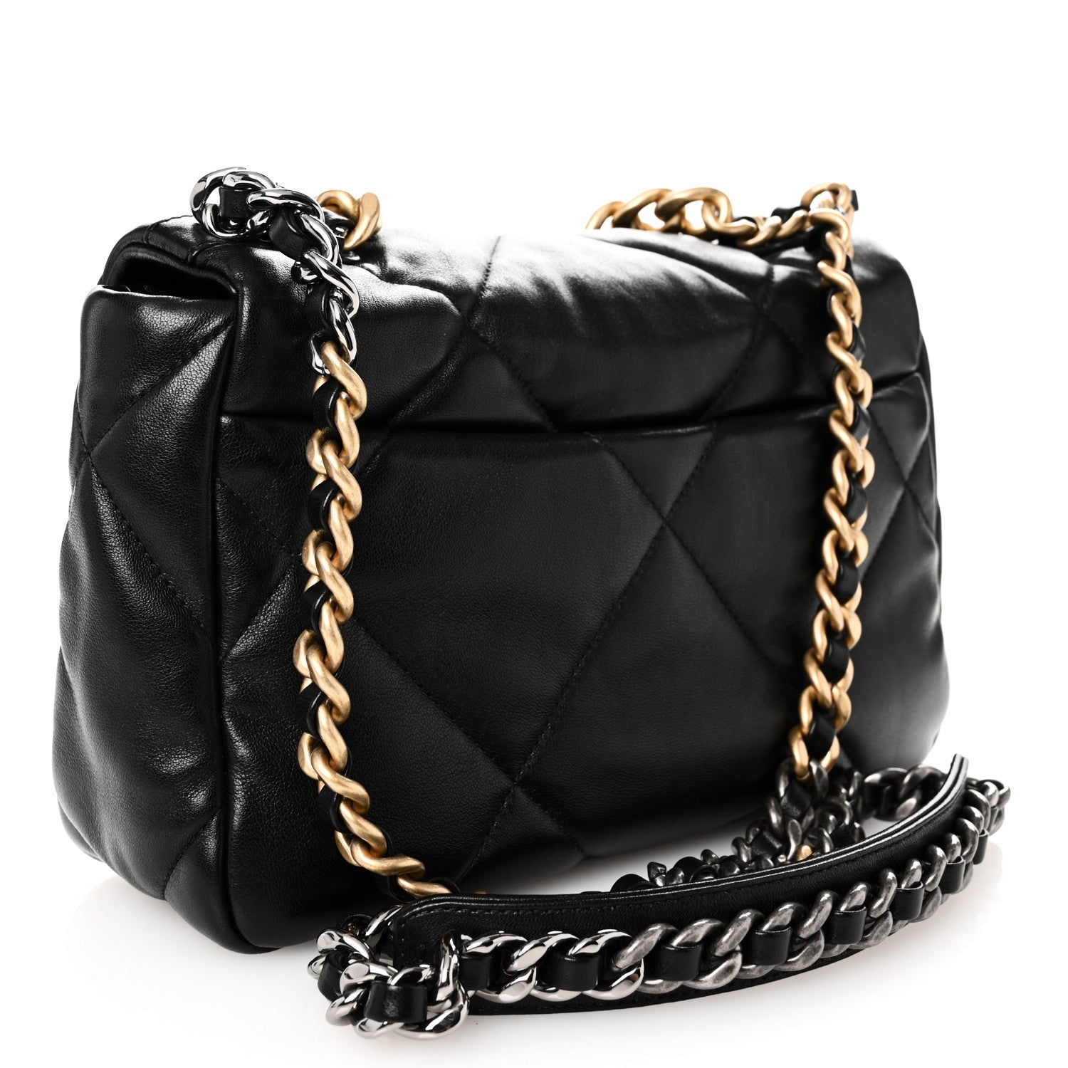 Chanel Lambskin Quilted Medium Chanel 19 Flap Black 3 of 10