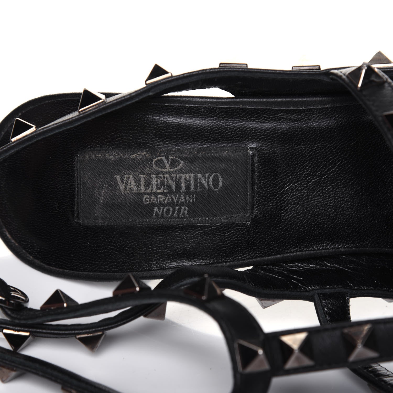 Valentino Garavani Nappa Rockstud Ankle Strap Pumps 40 Black 7 of 11