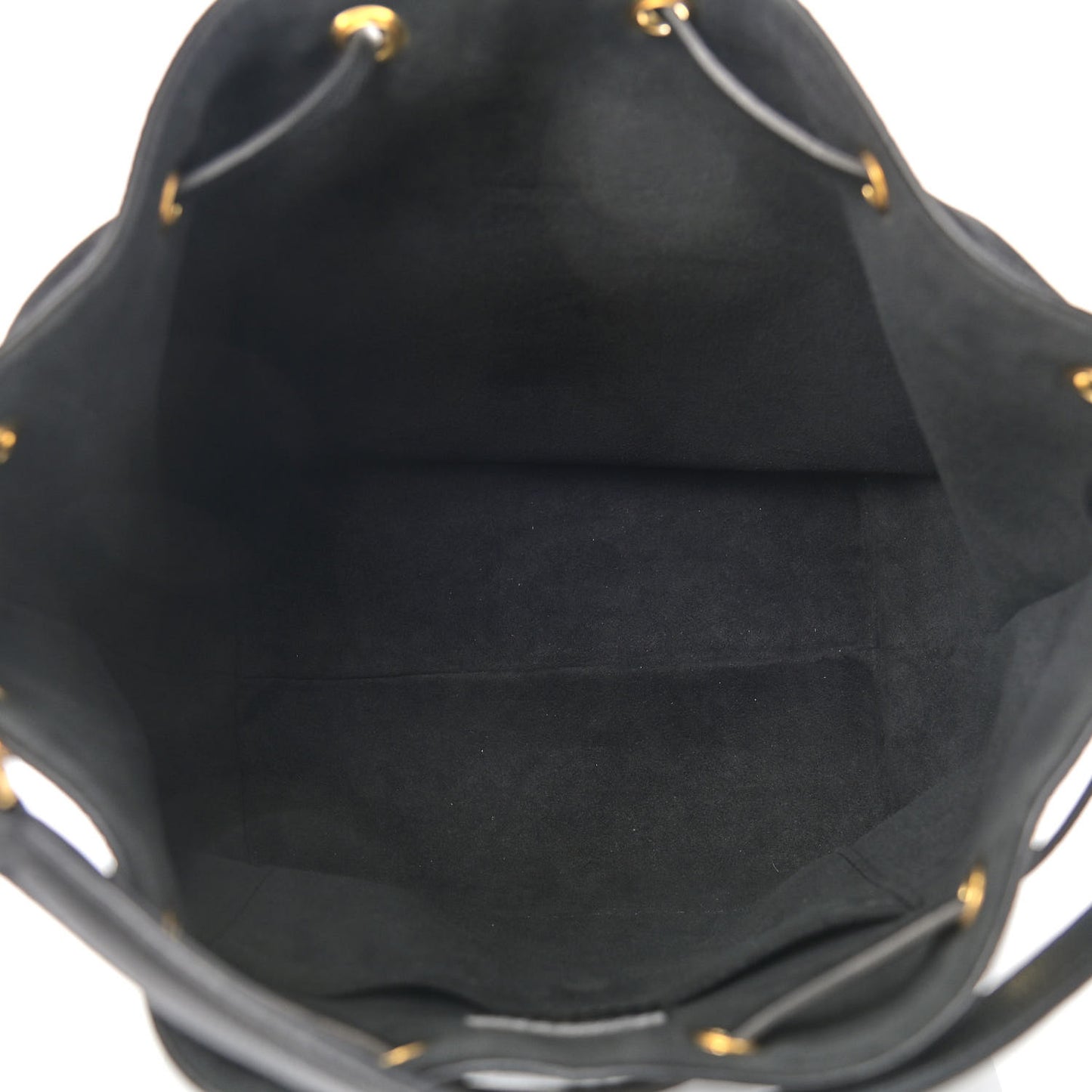 Calfskin Lockme Bucket MM Black