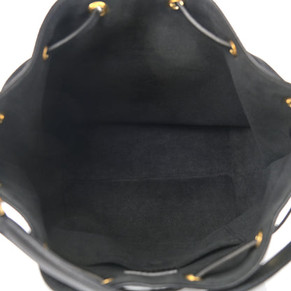 Louis Vuitton Calfskin Lockme Bucket MM Black 5 of 8