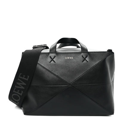 Loewe Shiny Calfskin Puzzle Fold Duffle Black 1 of 13