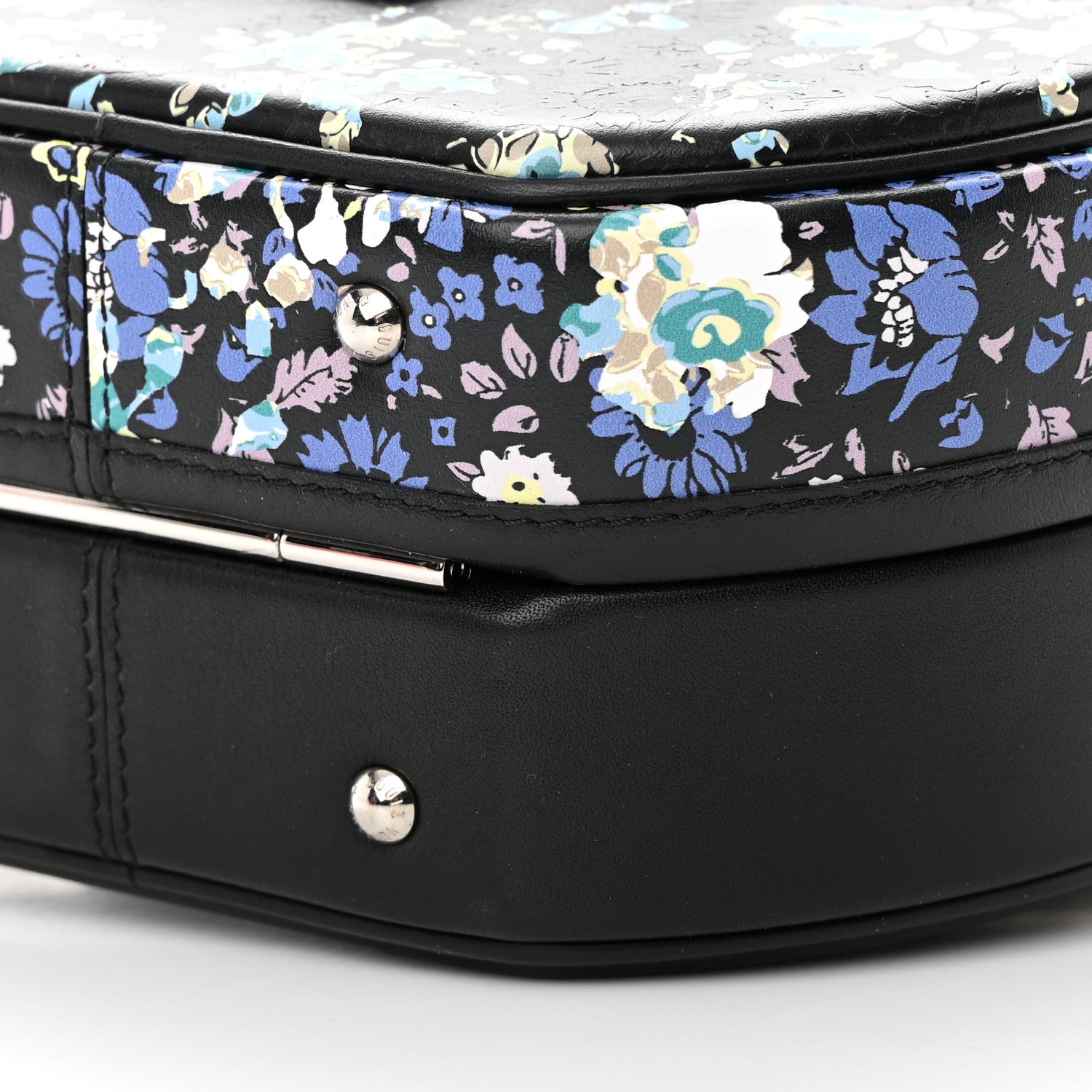 Louis Vuitton Calfskin Floral Print Petite Boite Chapeau Black 10 of 16