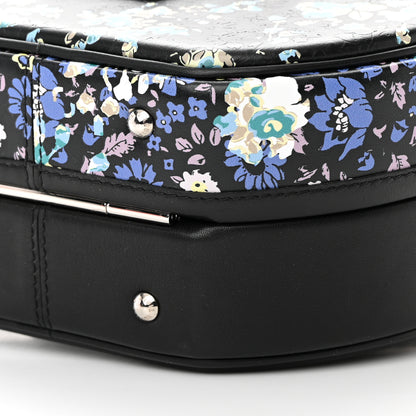 Louis Vuitton Calfskin Floral Print Petite Boite Chapeau Black 10 of 16
