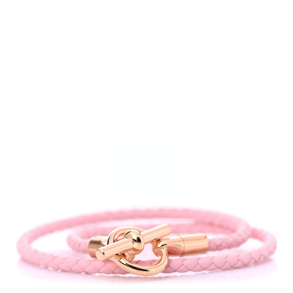 Hermes Swift Glenan Double Tour Bracelet T1 Rose Sakura 1 of 4