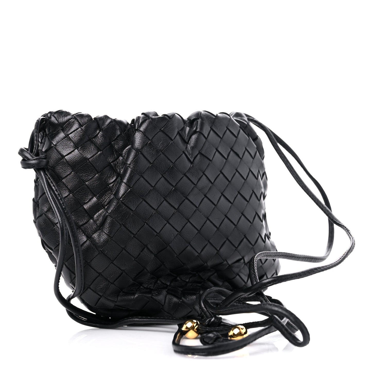 Nappa Intrecciato Mini Bulb Black