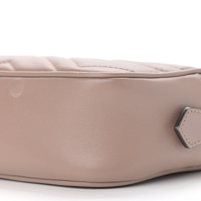Gucci Calfskin Matelasse Mini GG Marmont Chain Shoulder Bag Porcelain Rose 10 of 13