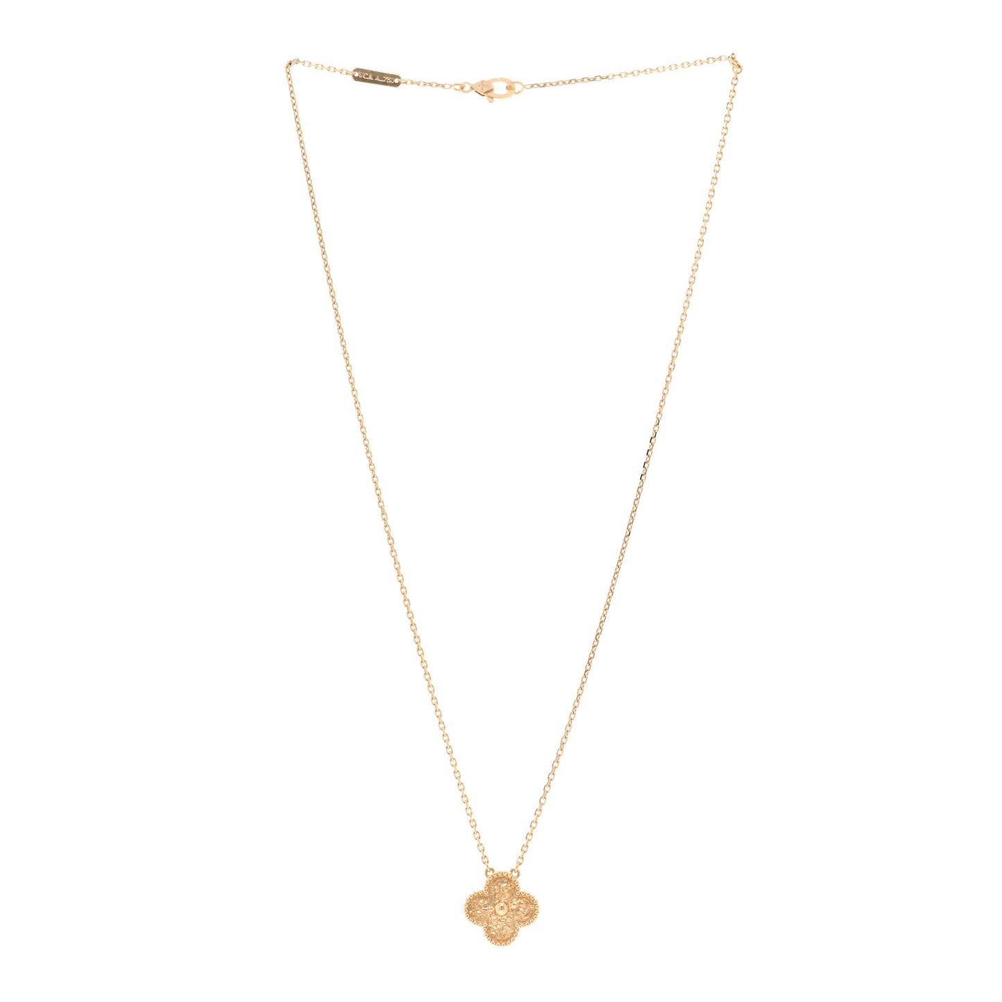 18K Yellow Gold Vintage Alhambra Pendant Necklace