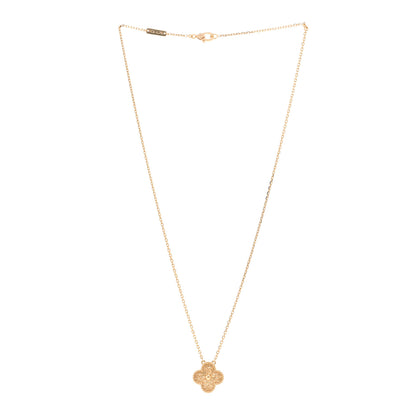 Van Cleef & Arpels 18K Yellow Gold Vintage Alhambra Pendant Necklace 3 of 5