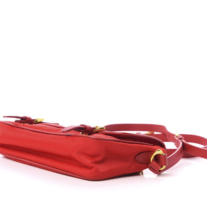 Prada Tessuto Nylon Saffiano Small Messenger Bag Red 7 of 15