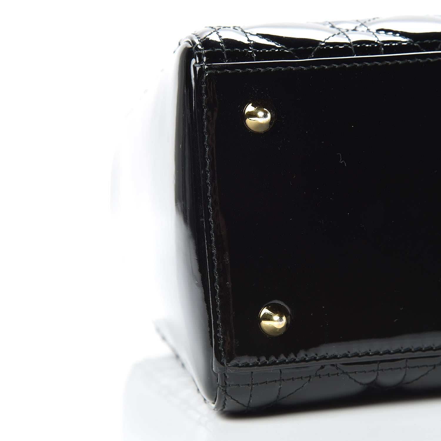 Christian Dior Patent Cannage Medium Lady Dior Black 9 of 10