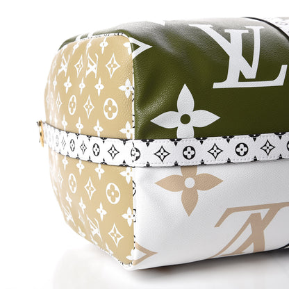 Louis Vuitton Monogram Giant Keepall Bandouliere 50 Kaki Beige 6 of 10