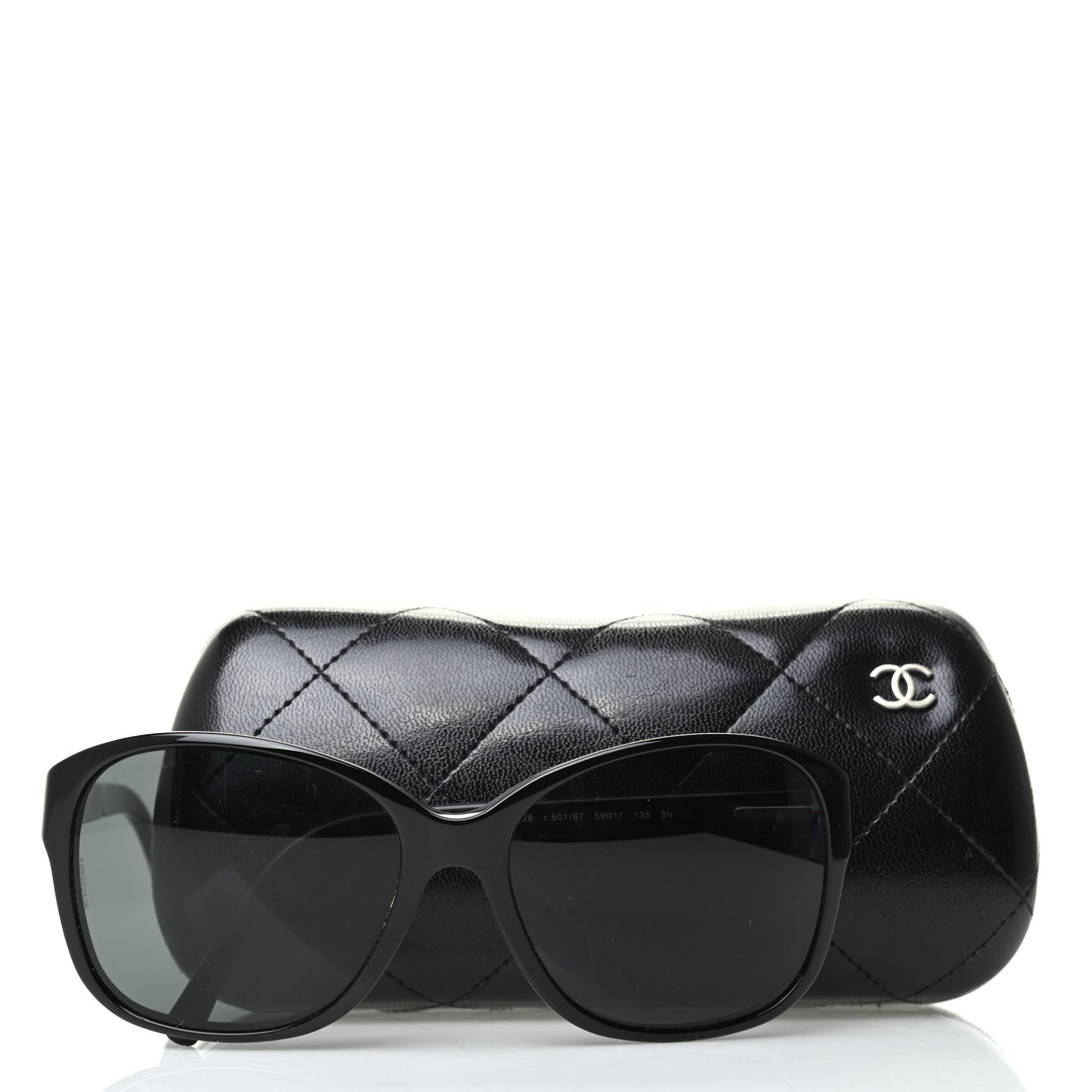 Acetate CC Chain Sunglasses 5128 Black