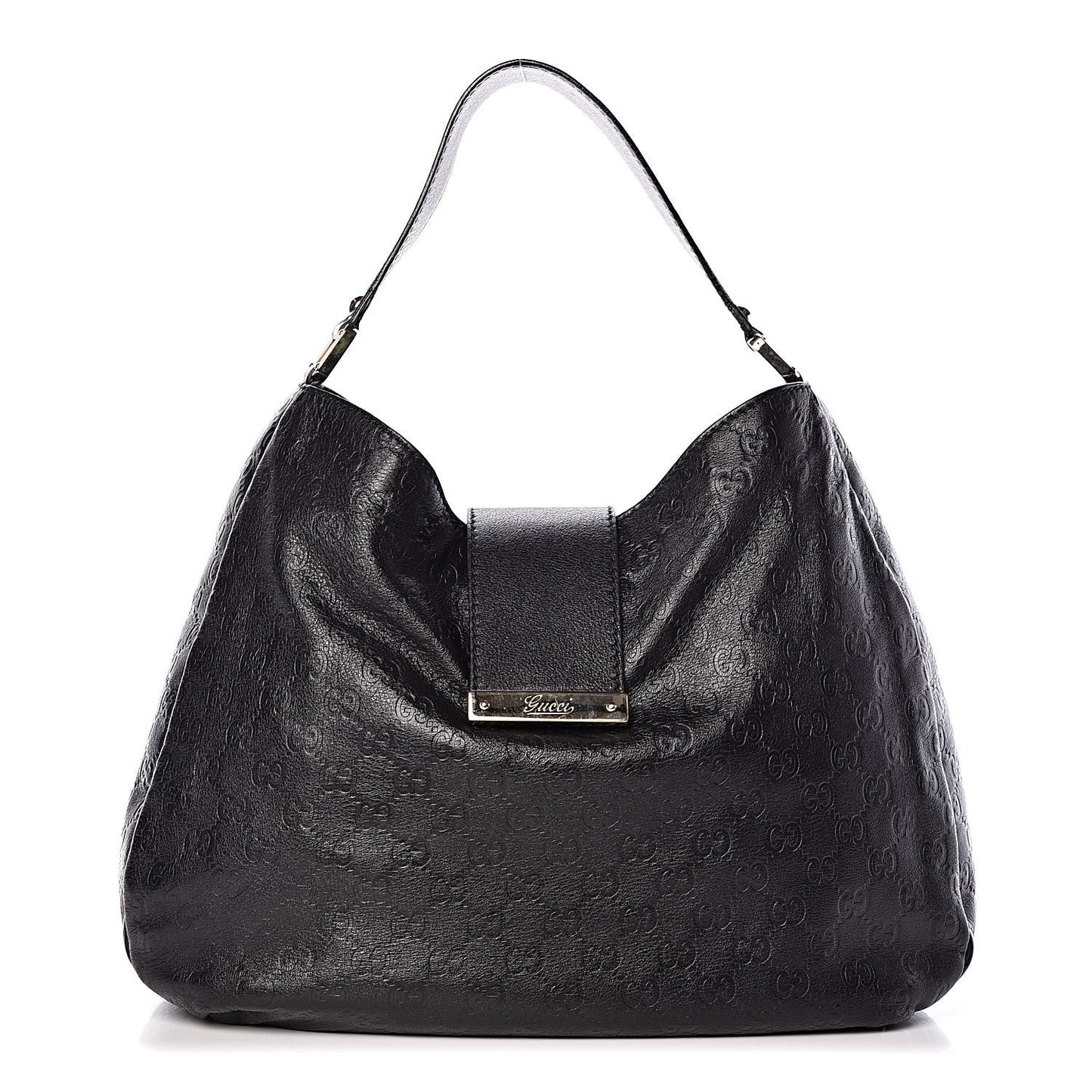 Guccissima Large New Ladies Web Hobo Black