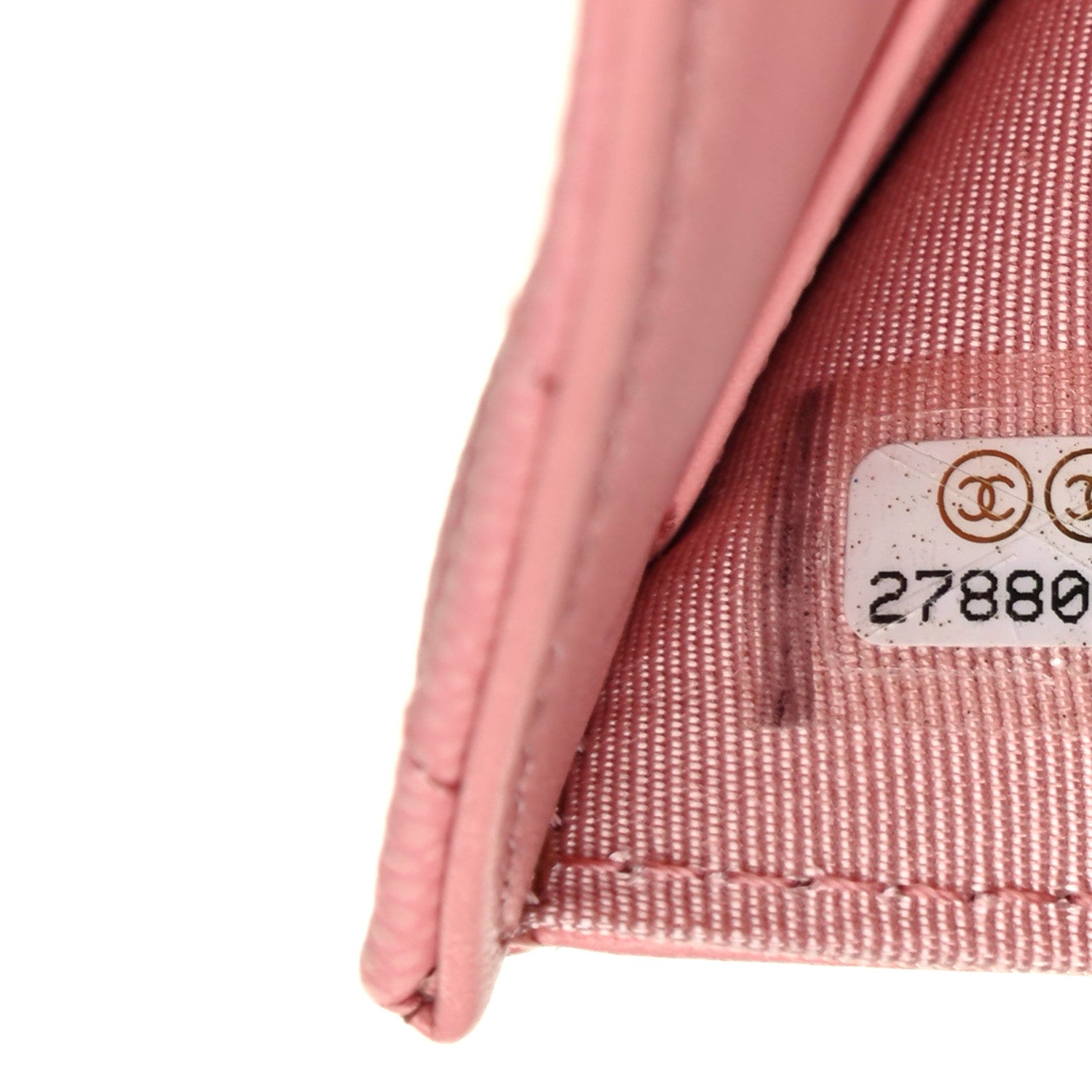 Chanel Caviar Flat Chevron Quilted Compact Flap Wallet Pink 7 of 8