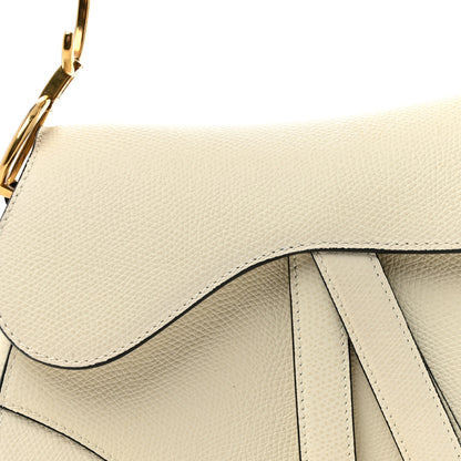 Christian Dior Grained Calfskin Mini Saddle Bag White 8 of 10
