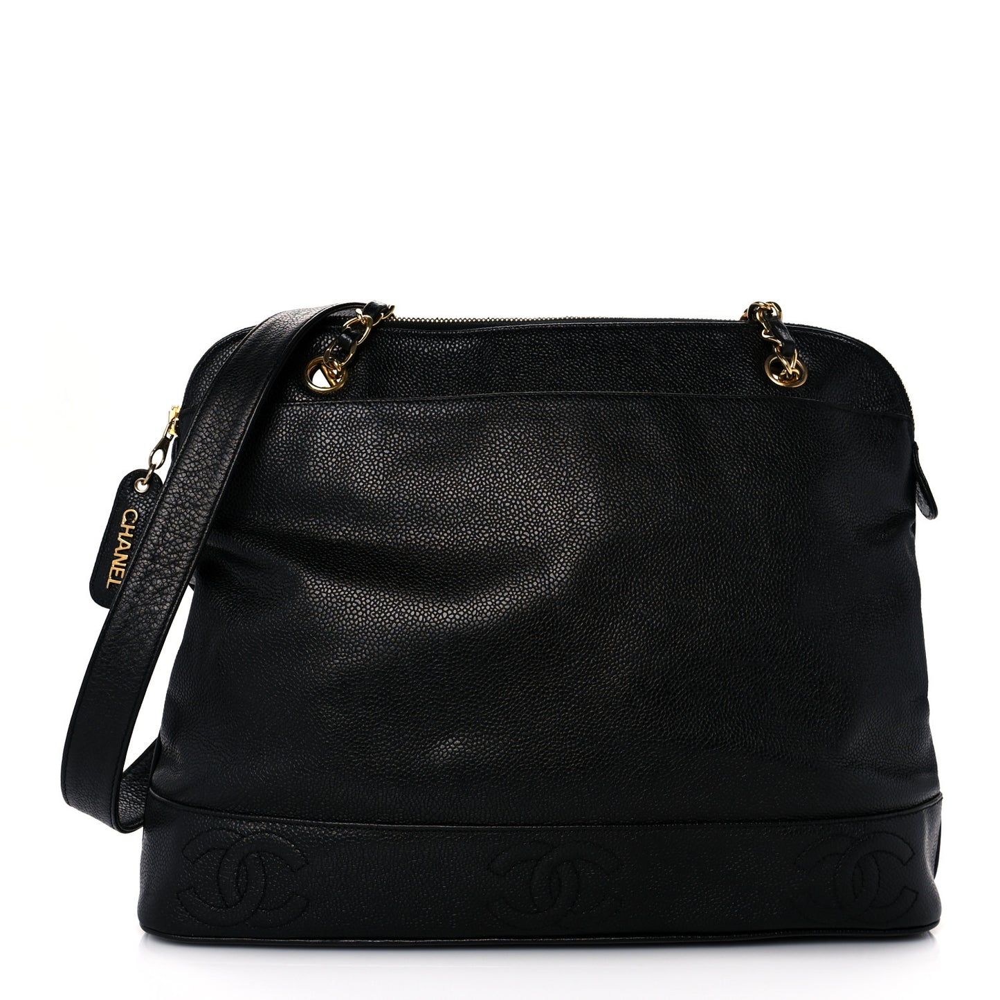 Caviar CC Shoulder Bag Black